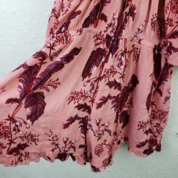 Bundle 2 TOPSHOP Boho Rompers Floral Print Ruffle Off Shoulder size S - Picture 7 of 16